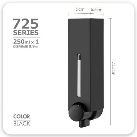 Black Compact Size Soap Dispenser